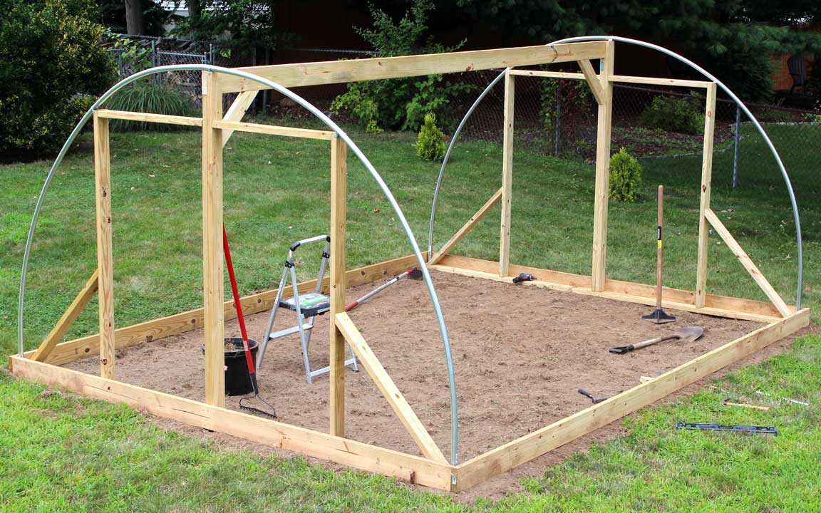 Hoophouse Greenhouse Diy Design End Wall Structure Build 1 Mr Crazy Kicks