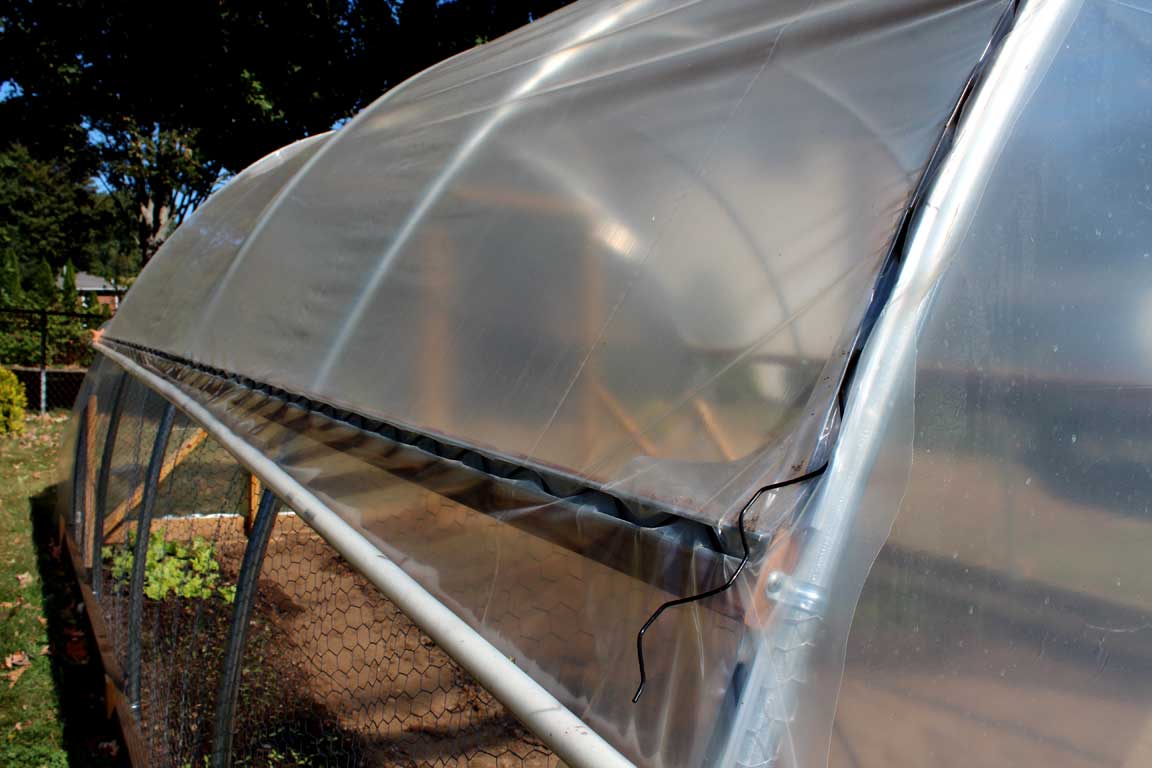 Hoophouse-Greenhouse-DIY-design-wiggle-wire-channel-lock-install - Mr Crazy  Kicks